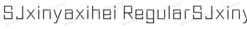 SJxinyaxihei RegularSJxinyaxihei Re字体转换